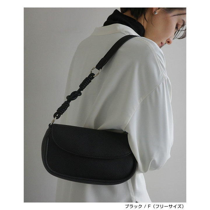 【evernavy】3用可拆式環形背帶仿皮肩背包 黑色 Japan E-Shop