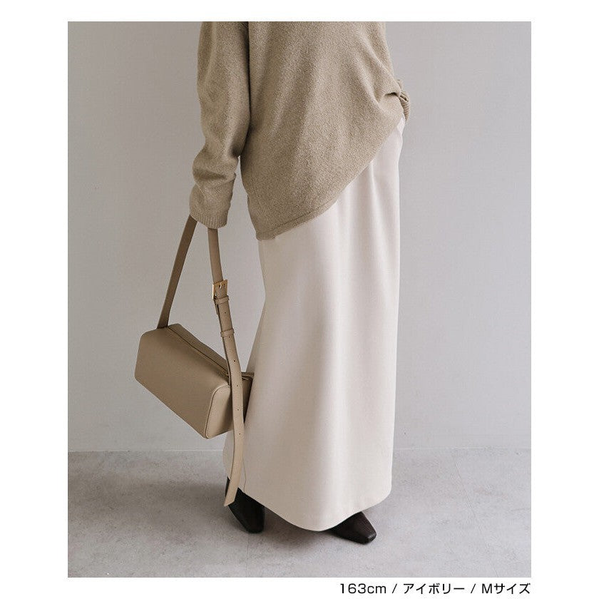 【evernavy】刷毛彈力羅馬布直筒長裙 Japan E-Shop