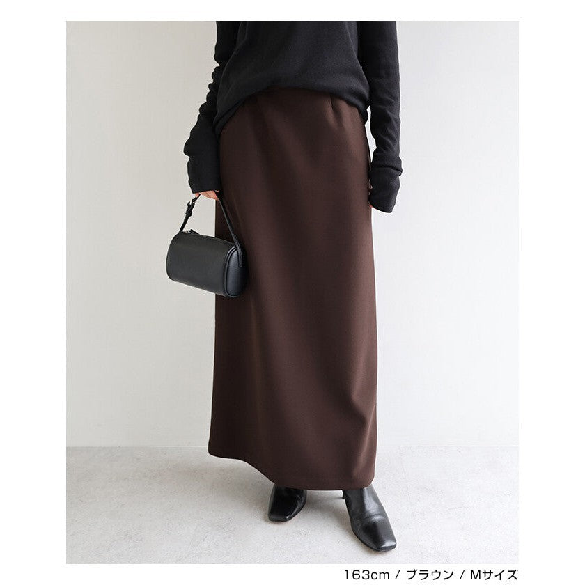 【evernavy】刷毛彈力羅馬布直筒長裙 Japan E-Shop