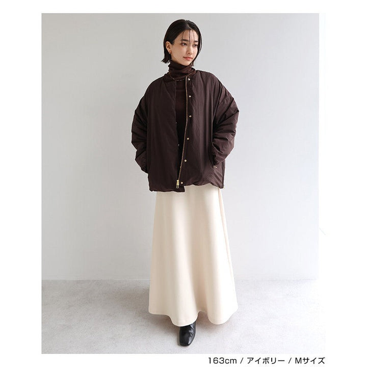【evernavy】刷毛彈力羅馬布修身傘裙 Japan E-Shop