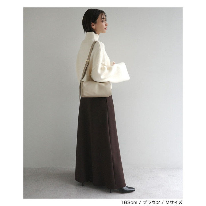 【evernavy】刷毛彈力羅馬布修身傘裙 Japan E-Shop