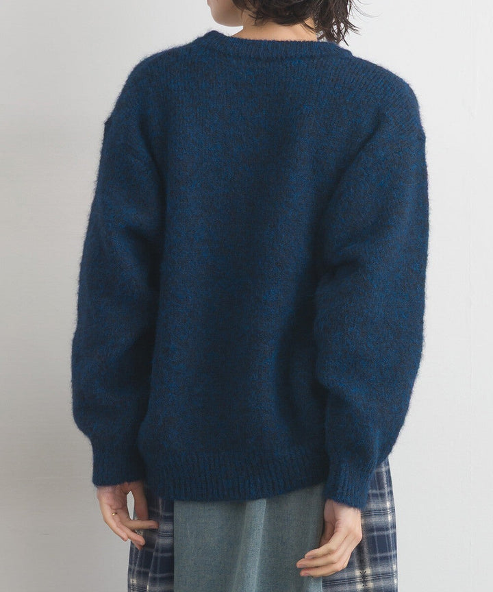 【iriey】提花幾何藝術色塊 寬鬆針織套頭衫 Japan E-Shop