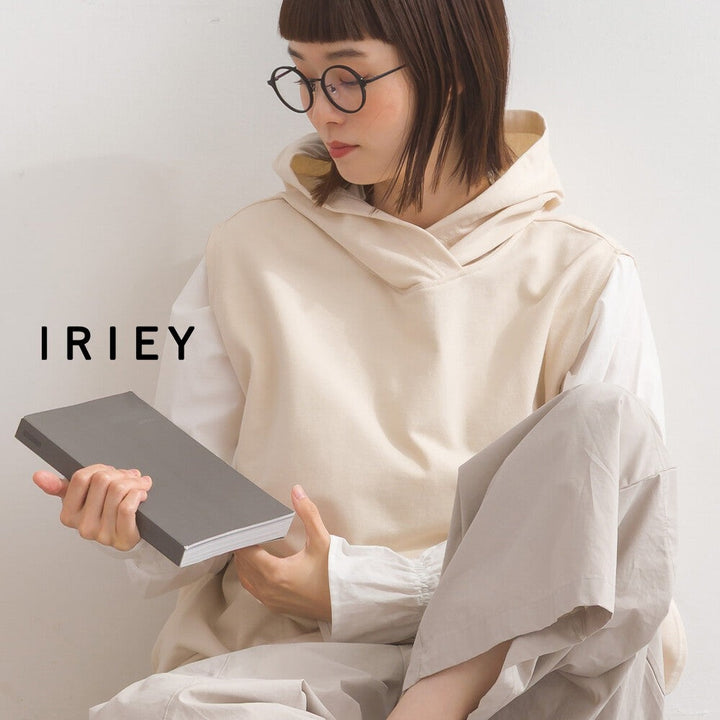 【iriey】裙擺抽繩調節 厚刷毛剪接背心 Japan E-Shop