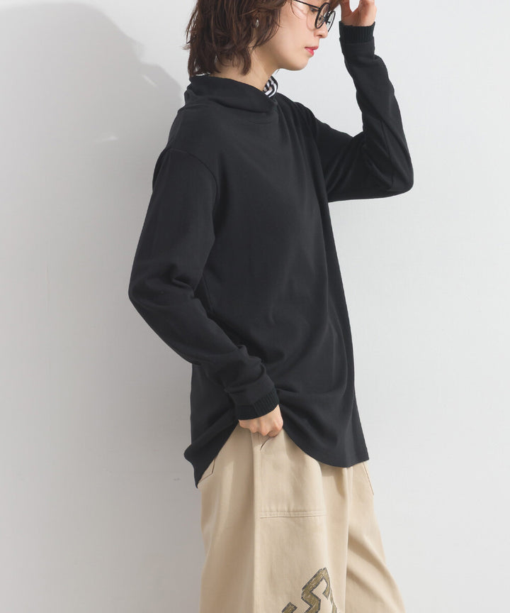 【iriey】品牌提花高領 長袖上衣 Japan E-Shop