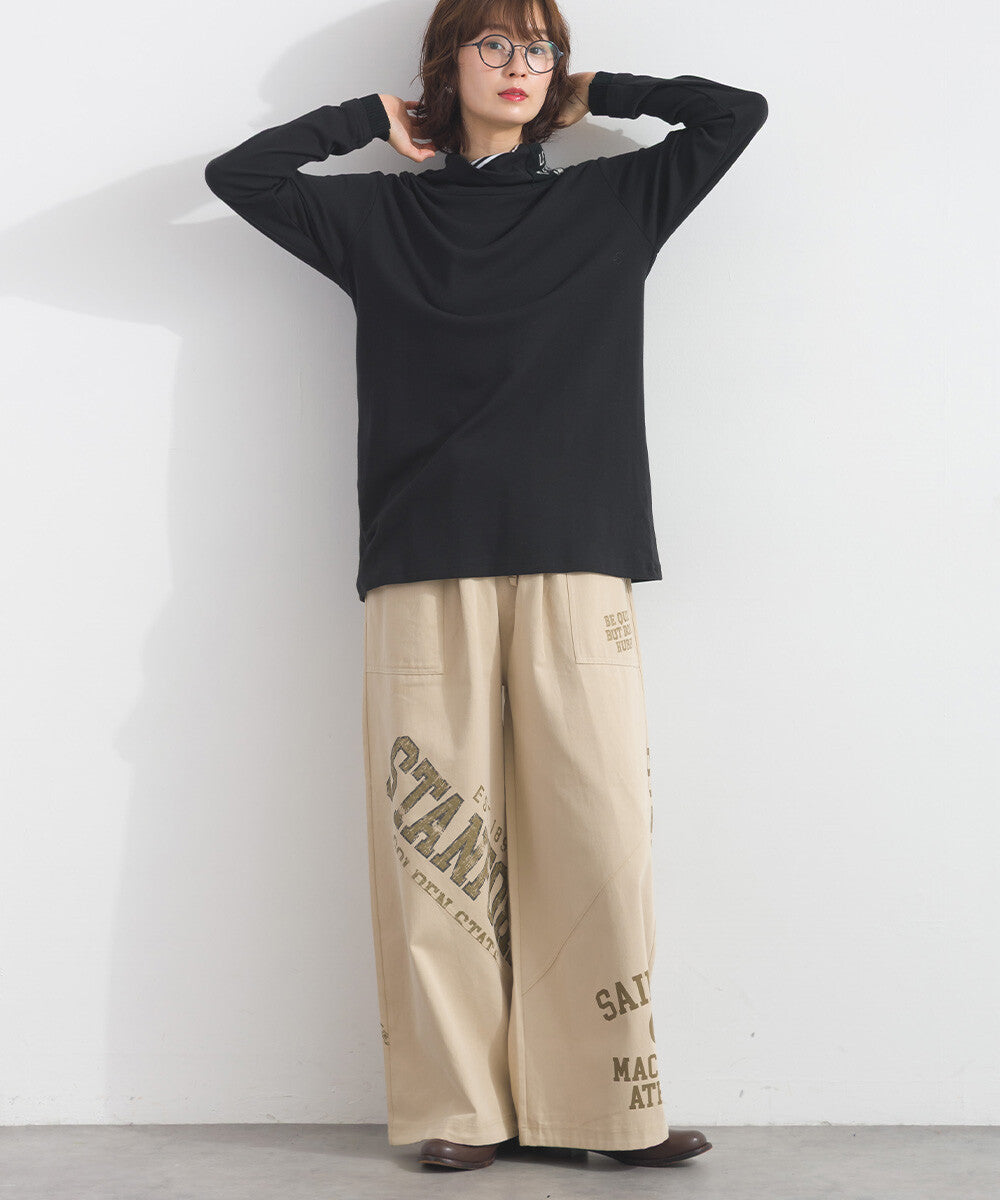 【iriey】品牌提花高領 長袖上衣 Japan E-Shop