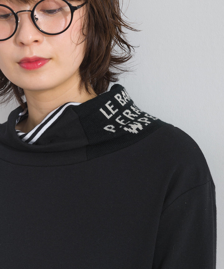 【iriey】品牌提花高領 長袖上衣 Japan E-Shop