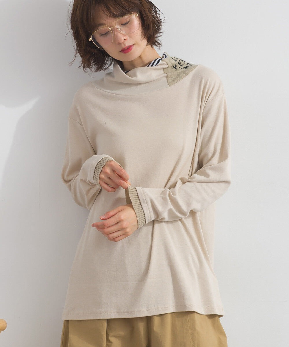【iriey】品牌提花高領 長袖上衣 Japan E-Shop