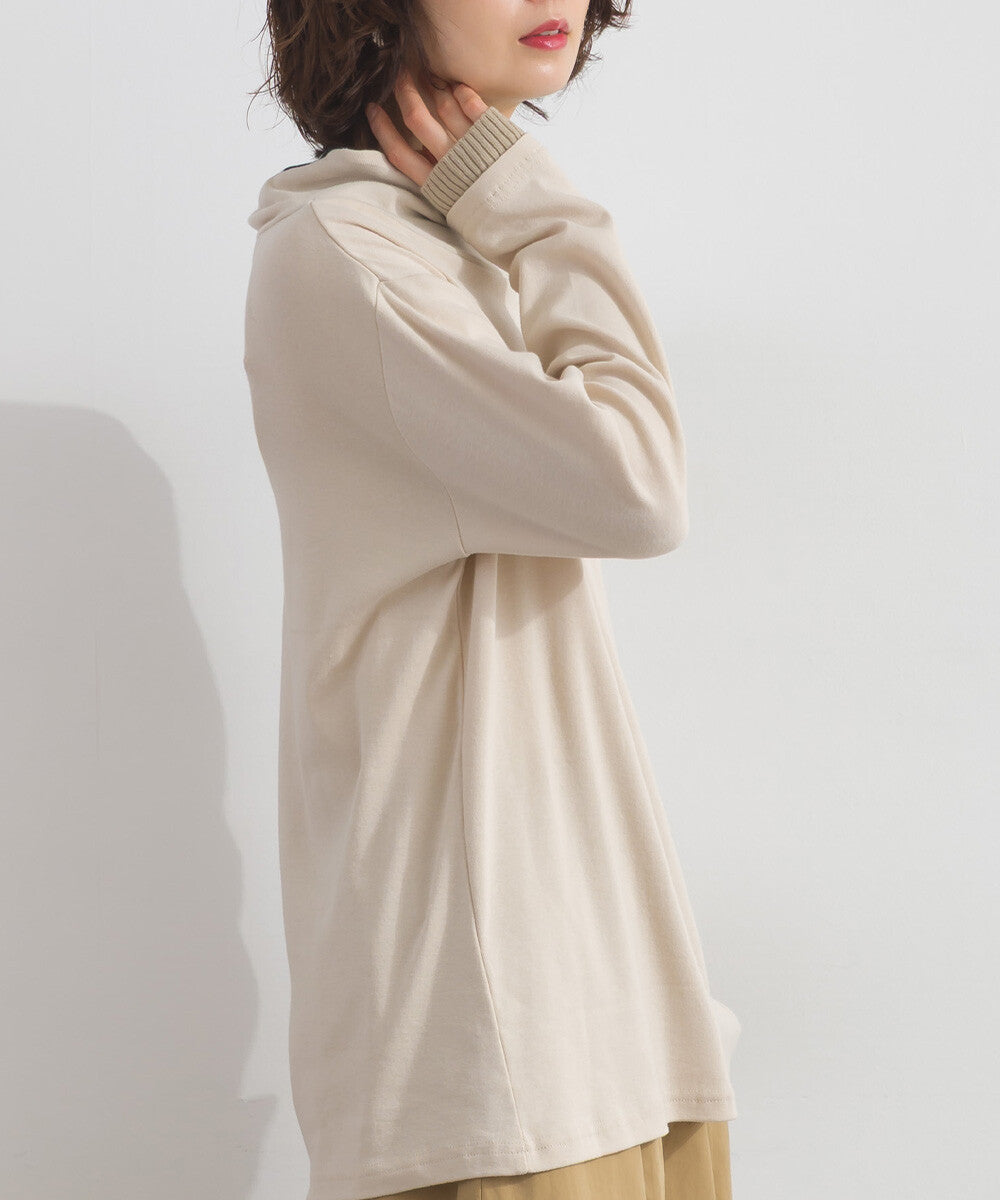 【iriey】品牌提花高領 長袖上衣 Japan E-Shop