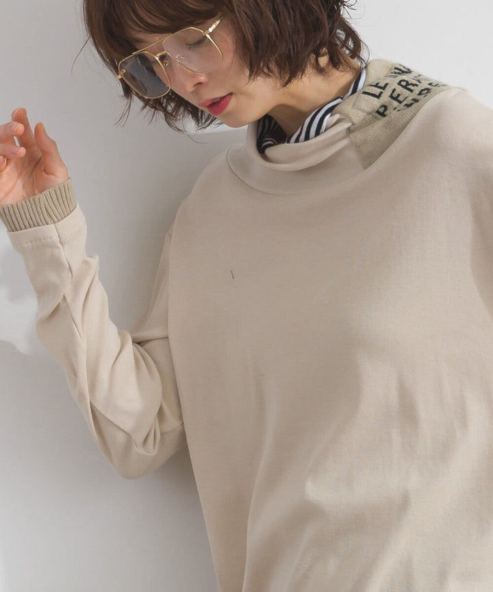 【iriey】品牌提花高領 長袖上衣 Japan E-Shop