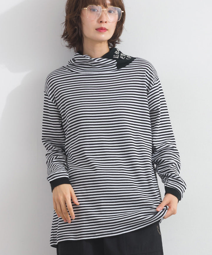 【iriey】品牌提花高領 長袖上衣 Japan E-Shop