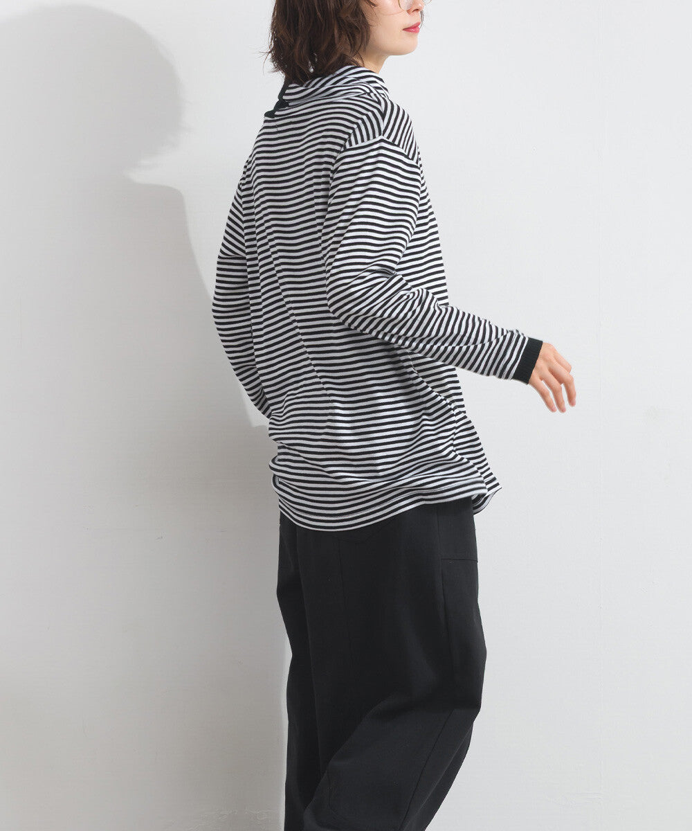 【iriey】品牌提花高領 長袖上衣 Japan E-Shop