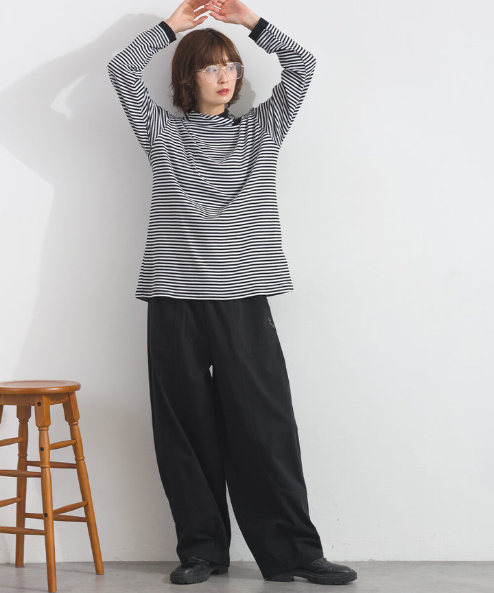 【iriey】品牌提花高領 長袖上衣 Japan E-Shop