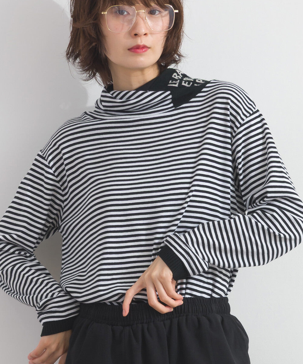 【iriey】品牌提花高領 長袖上衣 Japan E-Shop