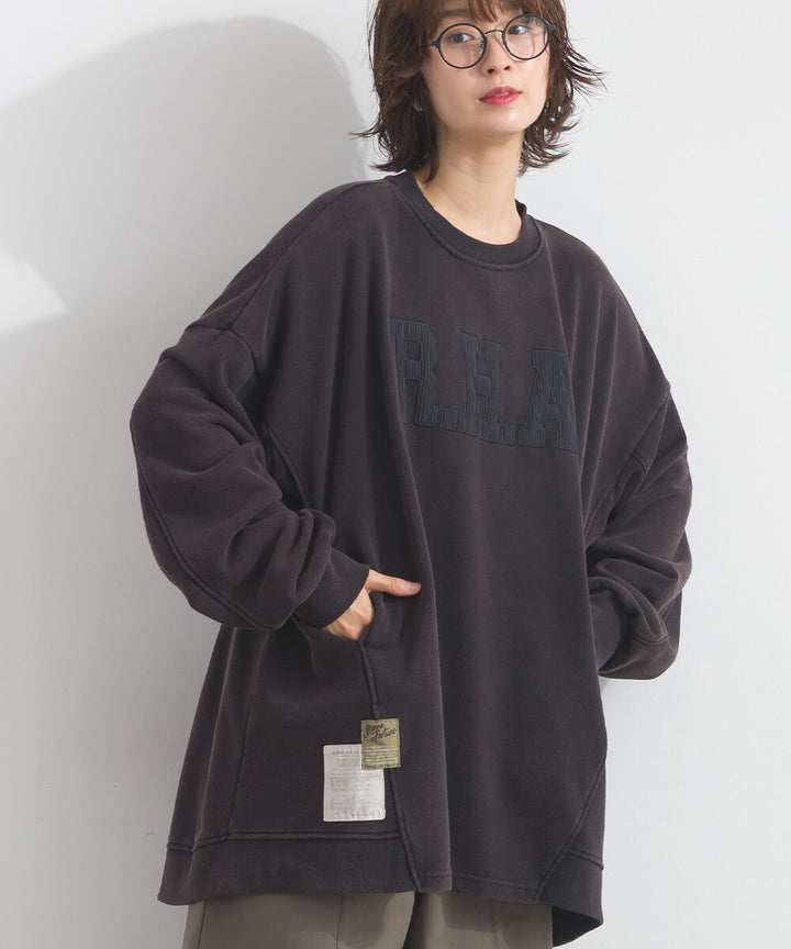 【iriey】品牌徽章 刷毛不規則長版上衣 Japan E-Shop