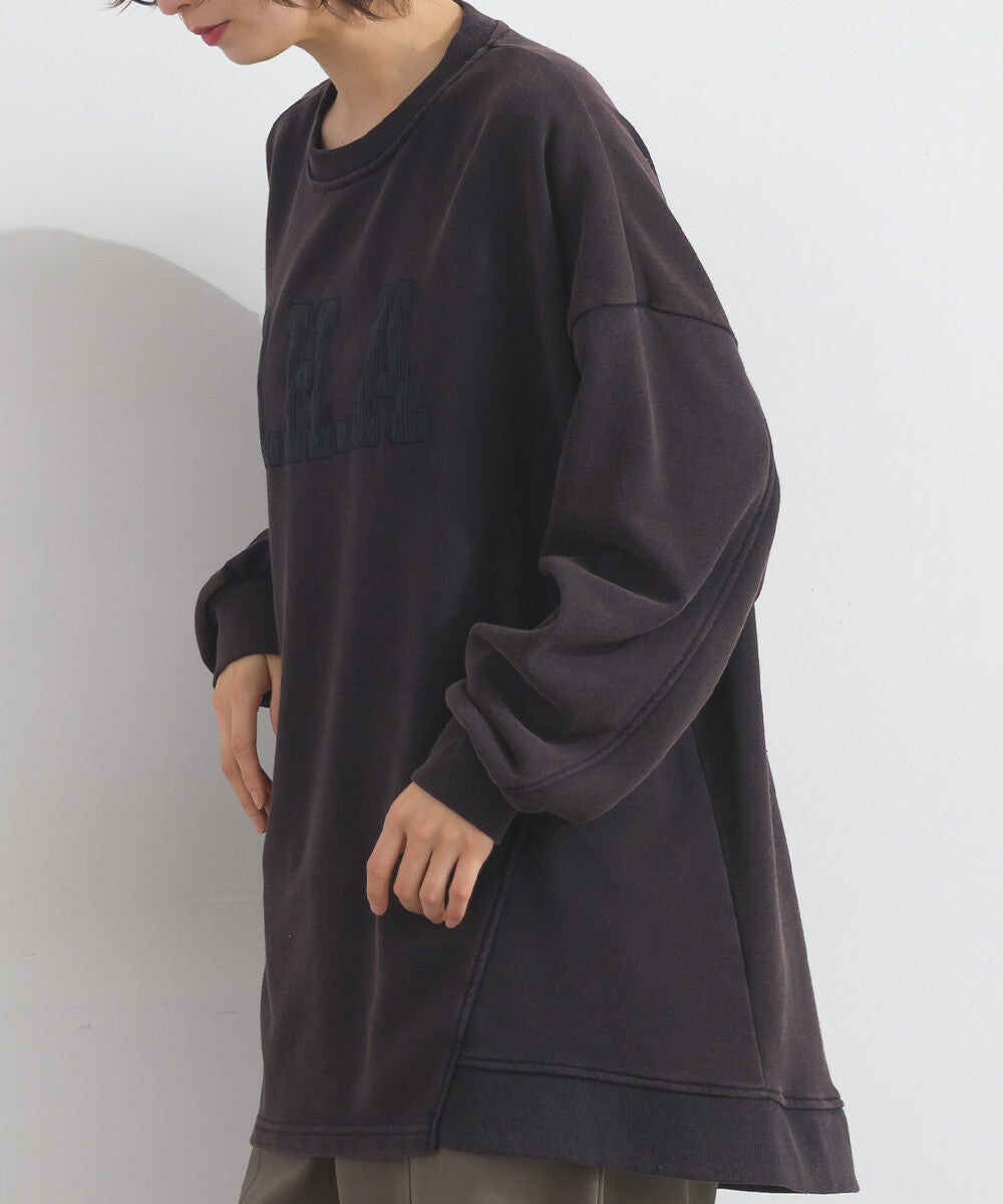 【iriey】品牌徽章 刷毛不規則長版上衣 Japan E-Shop