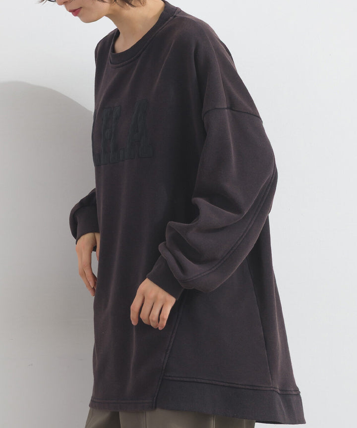 【iriey】品牌徽章 刷毛不規則長版上衣 Japan E-Shop