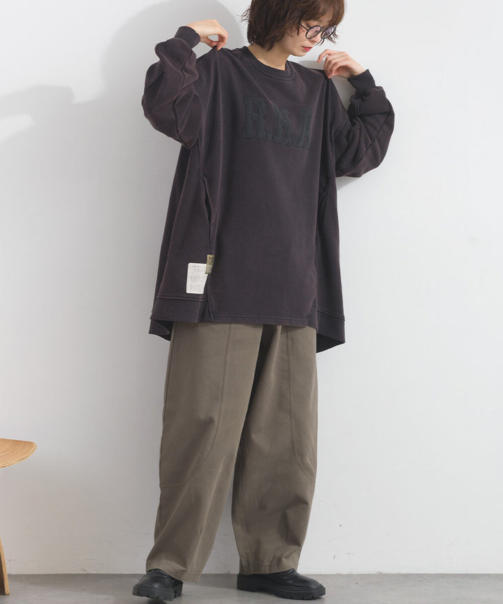 【iriey】品牌徽章 刷毛不規則長版上衣 Japan E-Shop