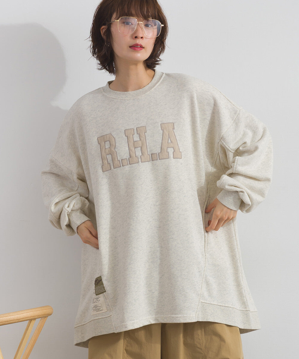 【iriey】品牌徽章 刷毛不規則長版上衣 Japan E-Shop