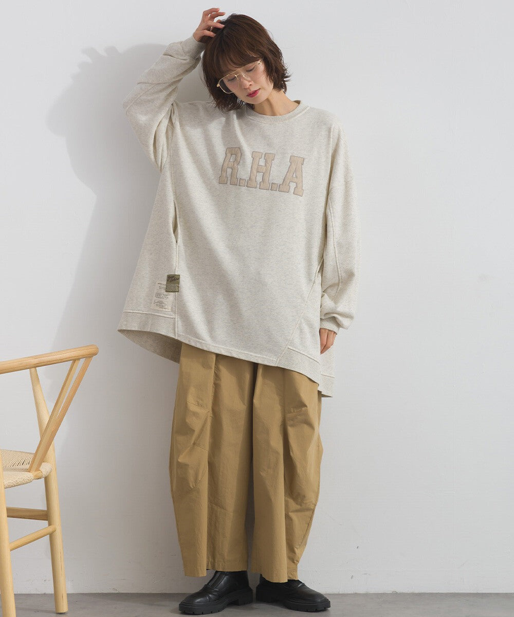 【iriey】品牌徽章 刷毛不規則長版上衣 Japan E-Shop