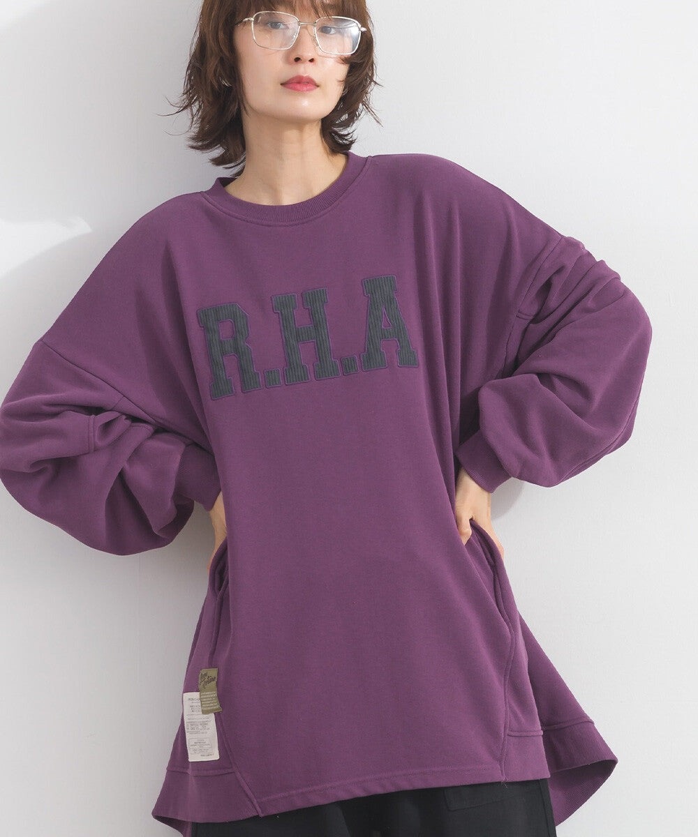 【iriey】品牌徽章 刷毛不規則長版上衣 Japan E-Shop