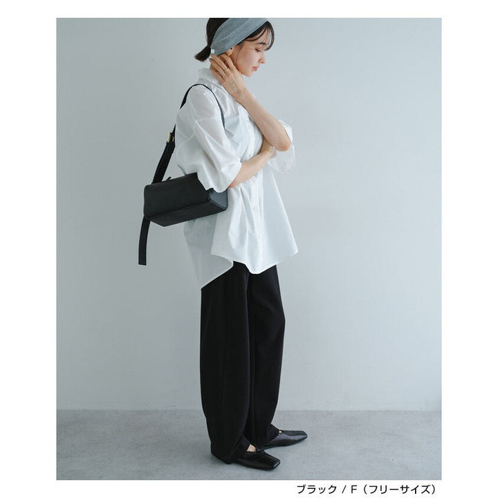 【evernavy】壓紋合成皮革方形盒型肩背包 Japan E-Shop