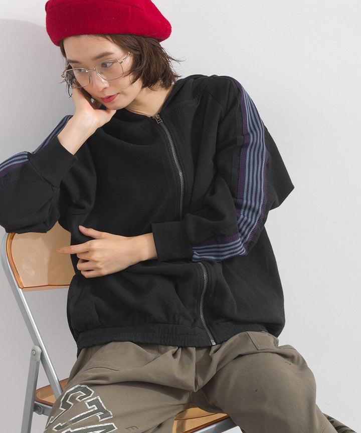 【iriey】手繪塗鴉印花牛仔 拉鍊連帽外套 Japan E-Shop