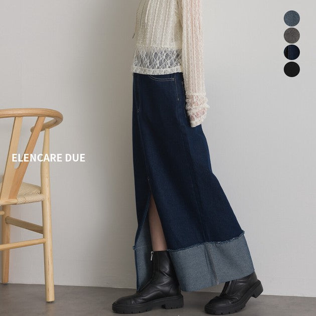 【春夏顯瘦首選】ELENCARE DUE 10oz 棉質牛仔繭型弧形寬褲 2026春夏新款 Japan E-Shop