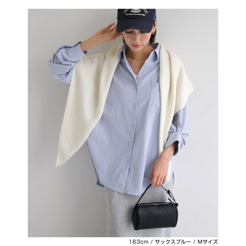 【evernavy】兩穿袖型自然皺感長袖襯衫 Japan E-Shop