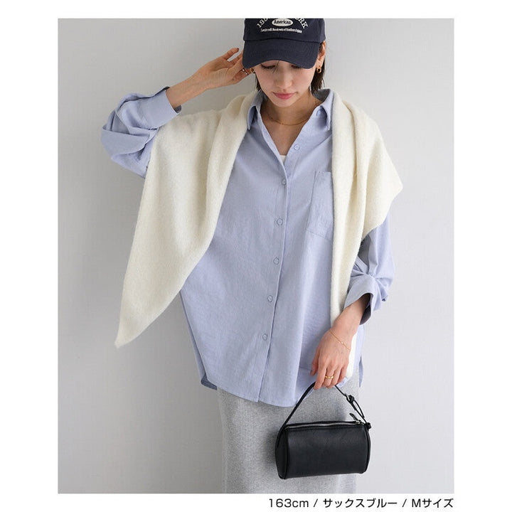 【evernavy】兩穿袖型自然皺感長袖襯衫 Japan E-Shop