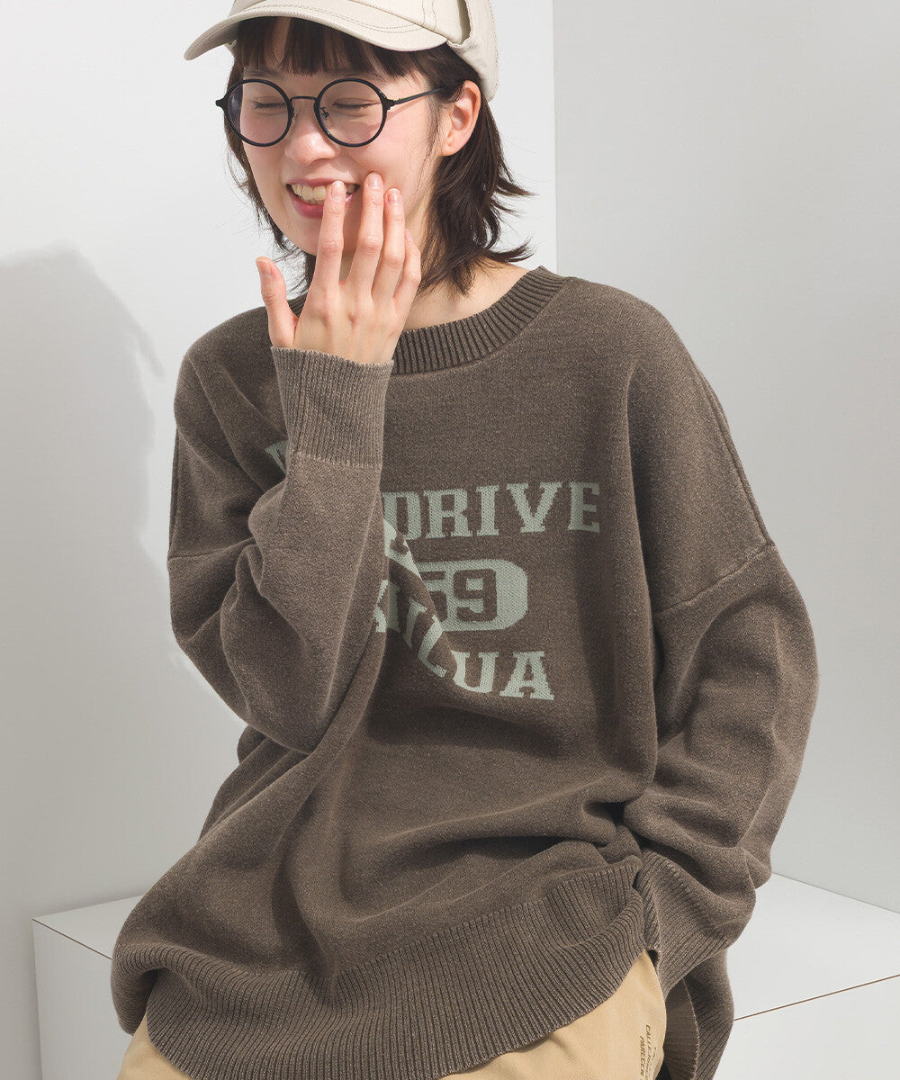 【iriey】品牌字母 磨砂水洗 雙面穿圓領針織開衫 Japan E-Shop