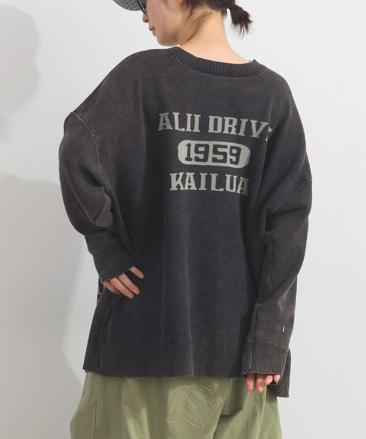 【iriey】品牌字母 磨砂水洗 雙面穿圓領針織開衫 Japan E-Shop