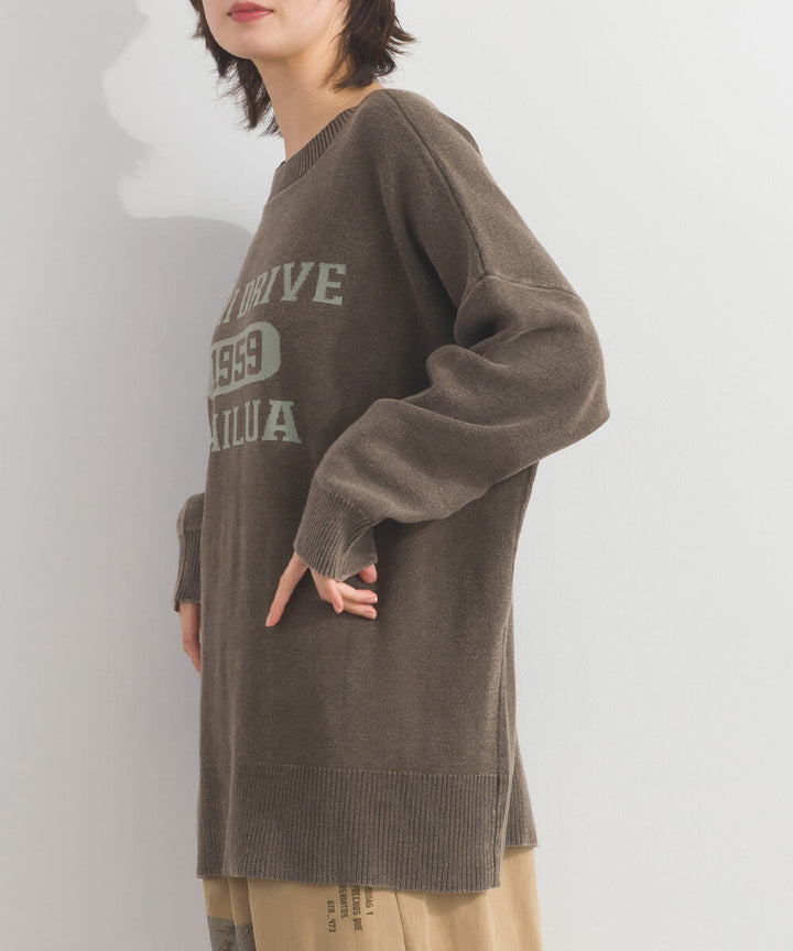 【iriey】品牌字母 磨砂水洗 雙面穿圓領針織開衫 Japan E-Shop