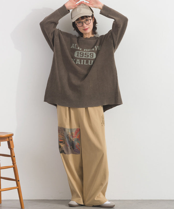 【iriey】品牌字母 磨砂水洗 雙面穿圓領針織開衫 Japan E-Shop