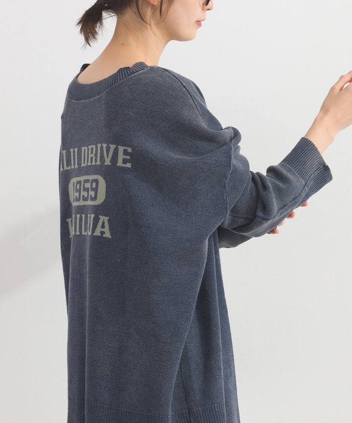 【iriey】品牌字母 磨砂水洗 雙面穿圓領針織開衫 Japan E-Shop