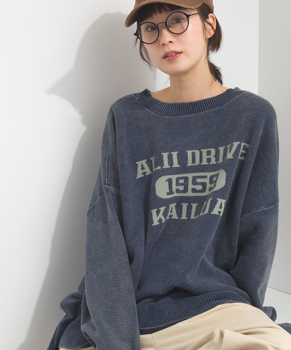 【iriey】品牌字母 磨砂水洗 雙面穿圓領針織開衫 Japan E-Shop