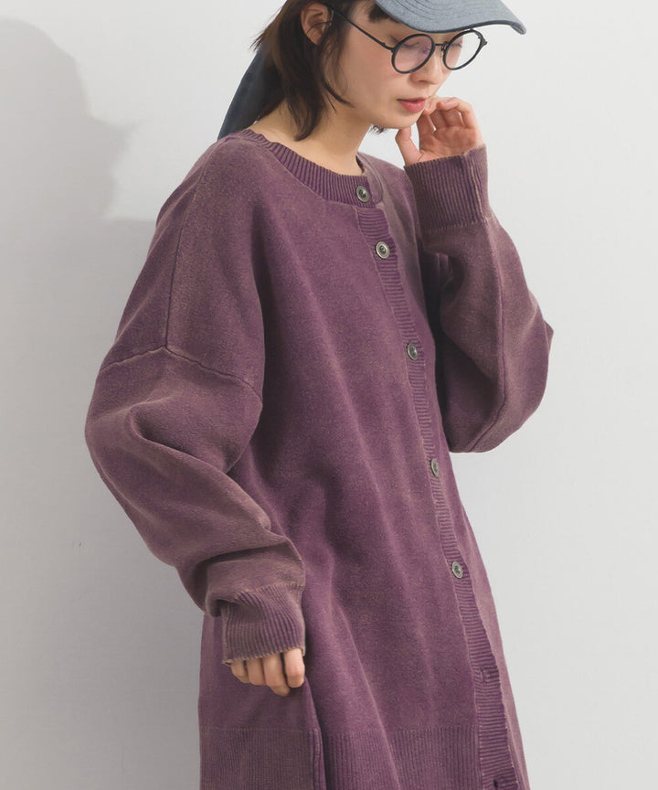 【iriey】品牌字母 磨砂水洗 雙面穿圓領針織開衫 Japan E-Shop