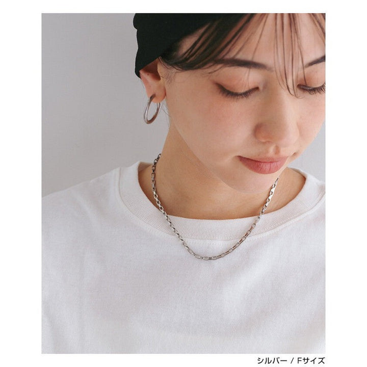 【evernavy】醫療級不鏽鋼方形鏈條項鍊 Japan E-Shop