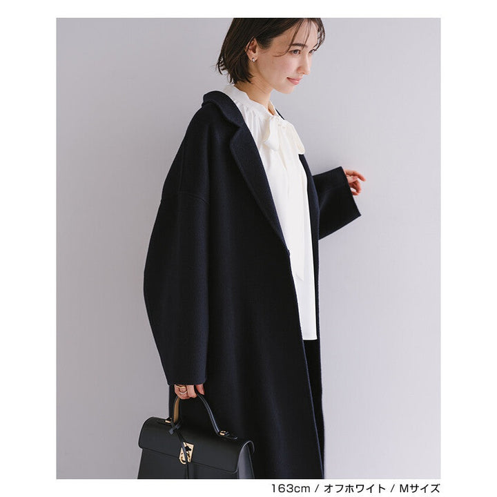【evernavy】垂墜雙層布蝴蝶結領襯衫 Japan E-Shop