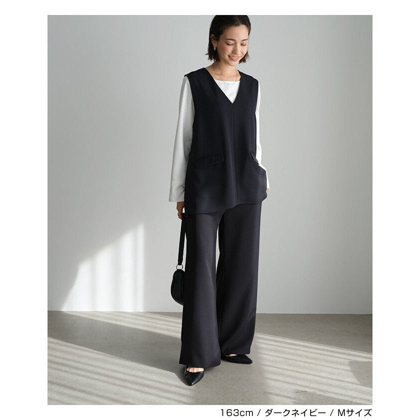 【evernavy】深海軍藍V領無袖套頭背心 Japan E-Shop