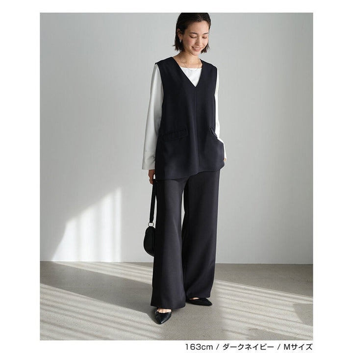 【evernavy】深海軍藍V領無袖套頭背心 Japan E-Shop