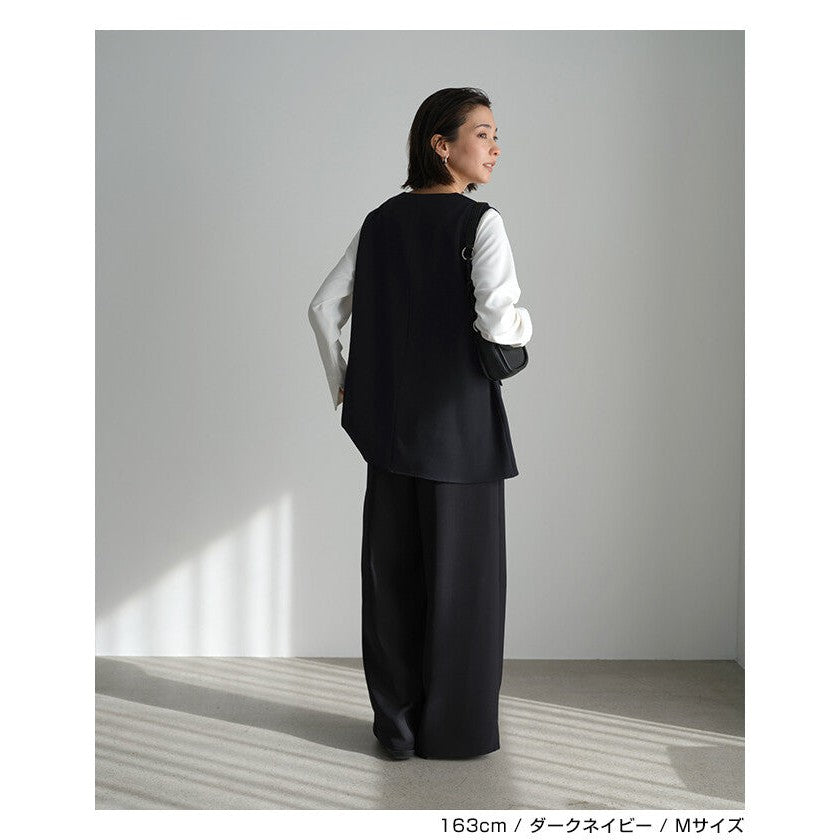 【evernavy】深海軍藍V領無袖套頭背心 Japan E-Shop