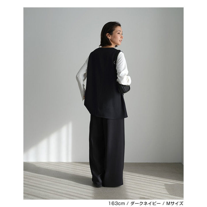 【evernavy】深海軍藍V領無袖套頭背心 Japan E-Shop