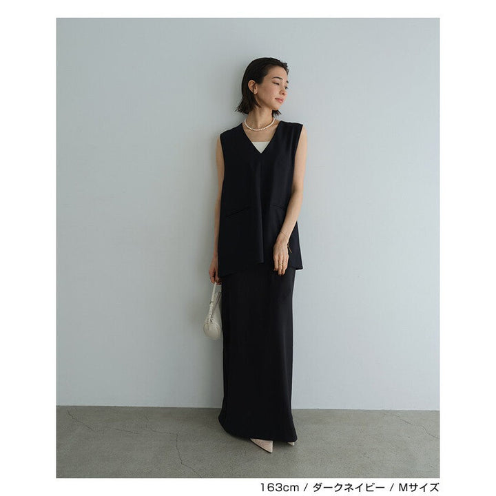 【evernavy】深海軍藍V領無袖套頭背心 Japan E-Shop