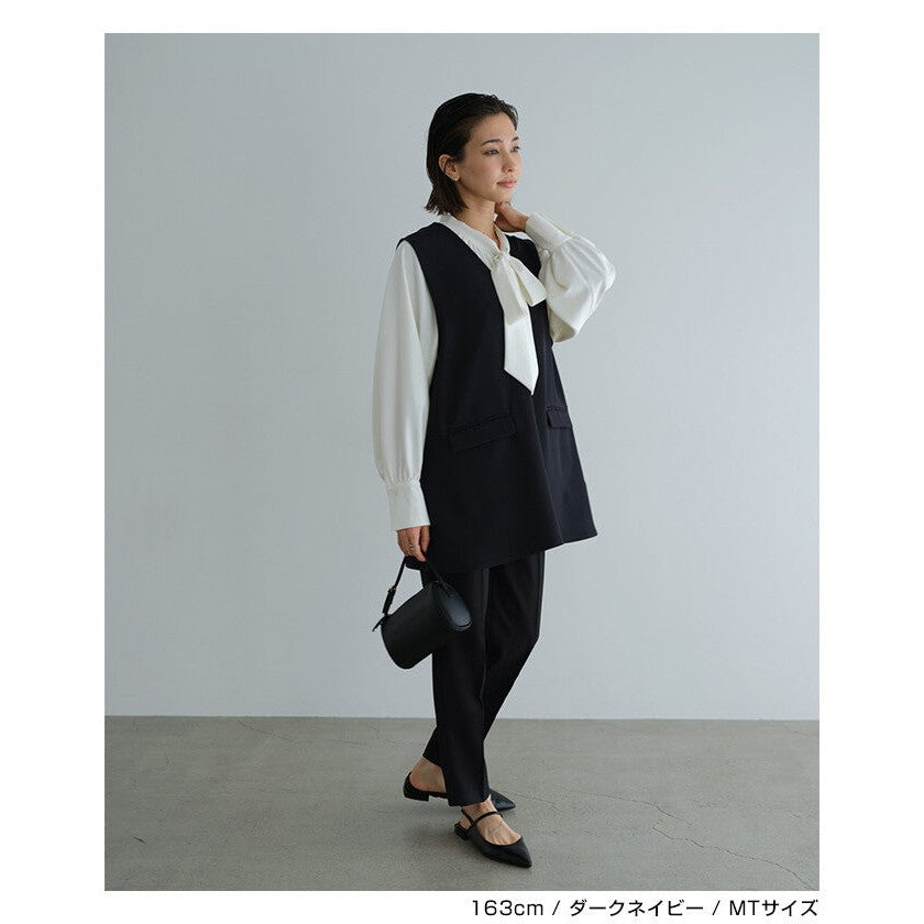 【evernavy】深海軍藍V領無袖套頭背心 Japan E-Shop