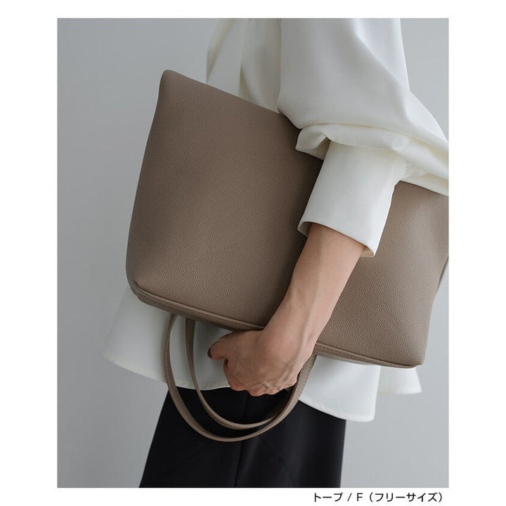 【evernavy】A4大容量仿皮托特包 13吋筆電隔層 Japan E-Shop