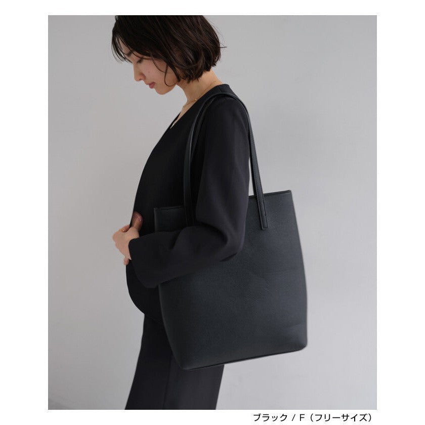 【evernavy】A4大容量仿皮托特包 13吋筆電隔層 Japan E-Shop