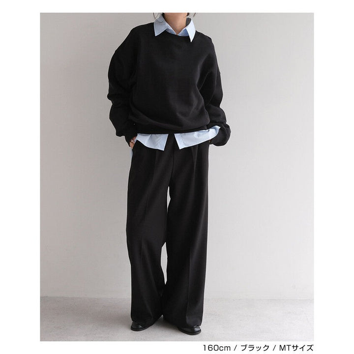 【evernavy】羊毛混紡中線直筒西裝長褲 Japan E-Shop