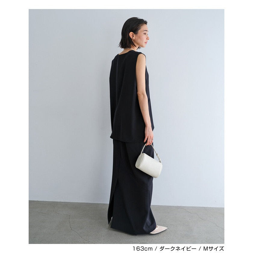 【evernavy】斜裁拼接直筒長裙 Japan E-Shop
