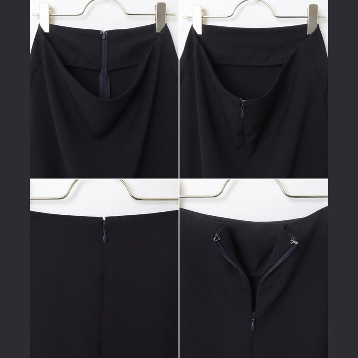 【evernavy】斜裁拼接直筒長裙 Japan E-Shop