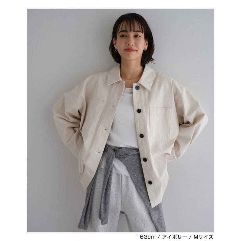 【evernavy】純棉斜紋長袖襯衫外套 Japan E-Shop
